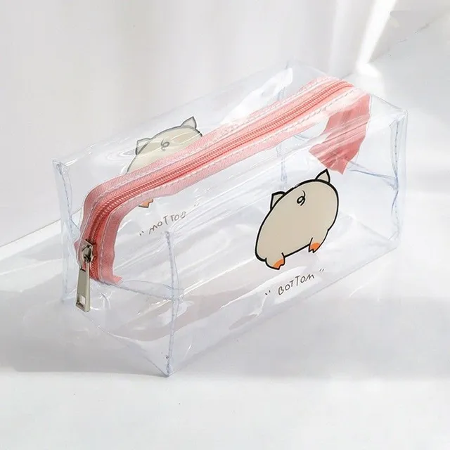 Transparent cosmetic bag 18 x 10 cm