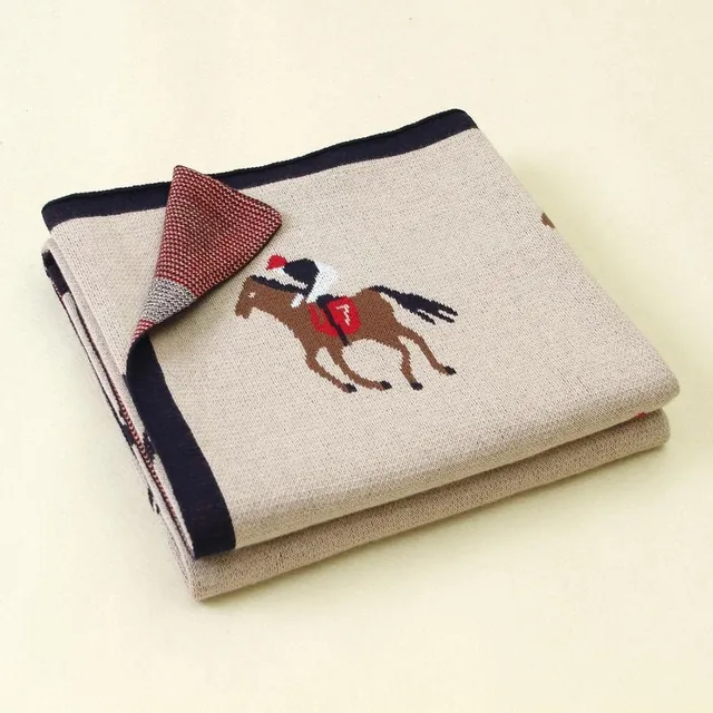 Baby blanket with horse