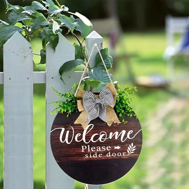 Wooden decorative wreath for home and garden