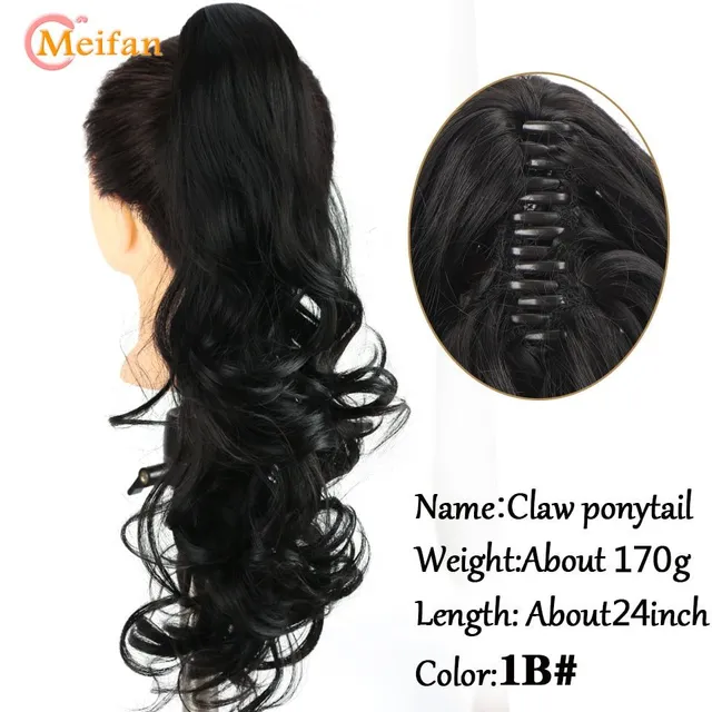 Rövid Wavy Claw Conytail Clip A haj kiterjesztései Fekete Barna Pony Tail Clip In Hair Tail Natural Fake Hair Extensions