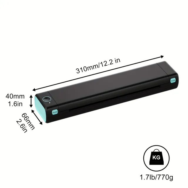 Wireless portable thermal printer A4 for schools and offices, compatible with Android, iOS and laptops