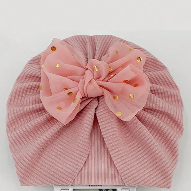 Rozkošný detský klobúk s lukom - mäkký, flexibilný a štýlový pre novorodencov a batoľatá
