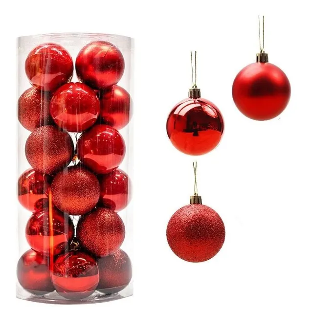 Trendy Christmas tree balls in different colours Bianca