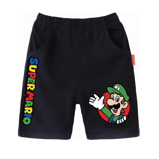 Trendy children's shorts printed with the popular animated film Super Mario