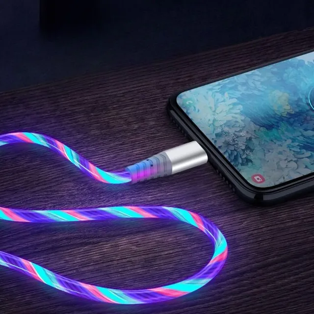 USB gyorstöltő LED háttérvilágítással - micro USB