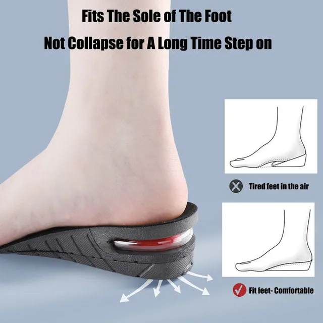 Insoles for heel elevation in shoes - unisex