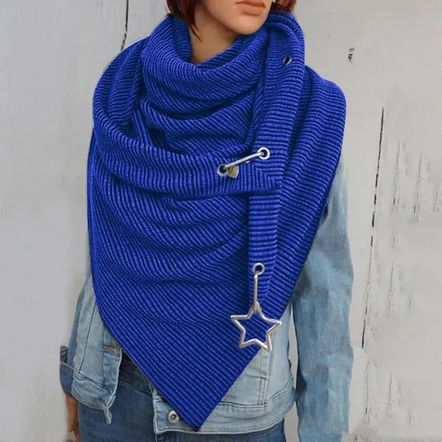 Women's warm elegant triangle wrap scarf