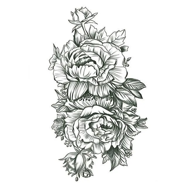 Temporary Rose Tattoo ty211
