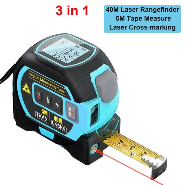 Love541-3 v 1 LCD laserový dálkoměr 5m měřící páska Pravítko