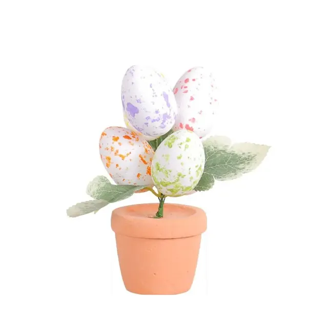 Florist with Easter eggs and beautiful patterns