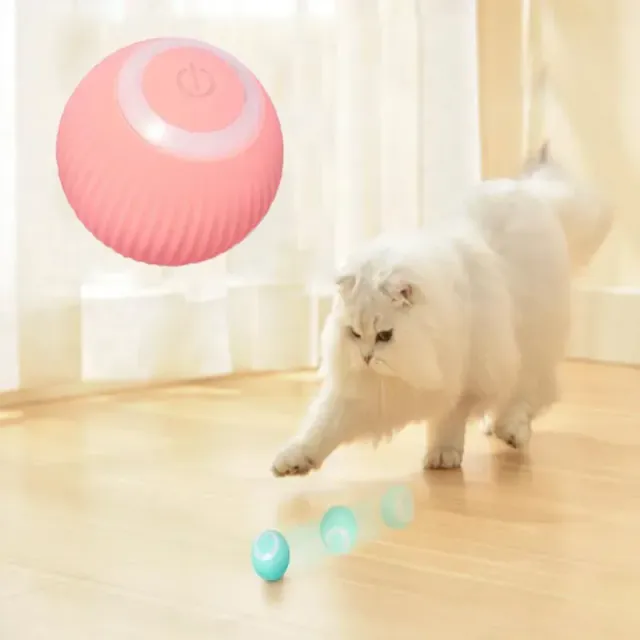 Jucărie inteligentă automată cu minge mobilă pentru pisici