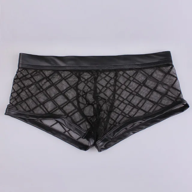 Men's transparent boxers with a net