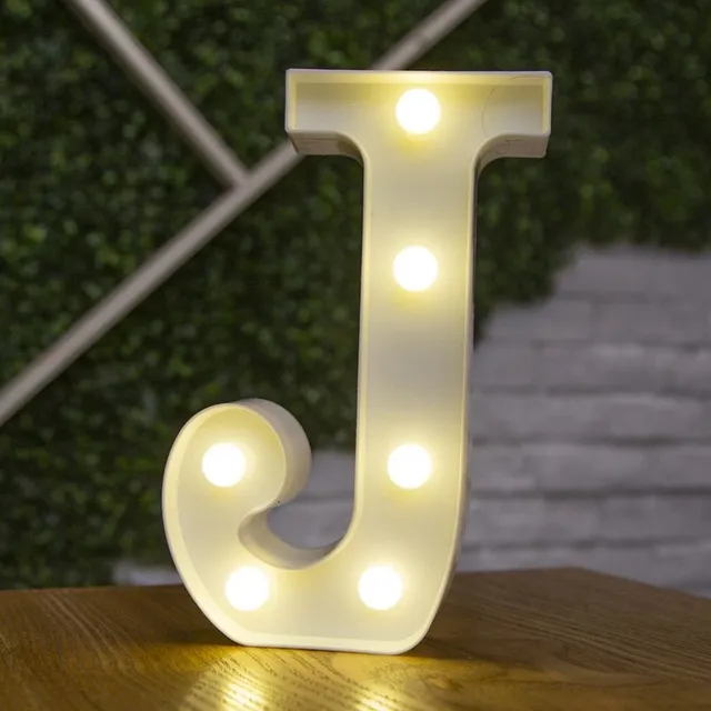 LED štýlová lampička v tvare písmena a číslic