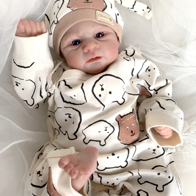 Realistic doll newborn boy 122 cm/55 cm, 3D painting with details of veins and cloth body