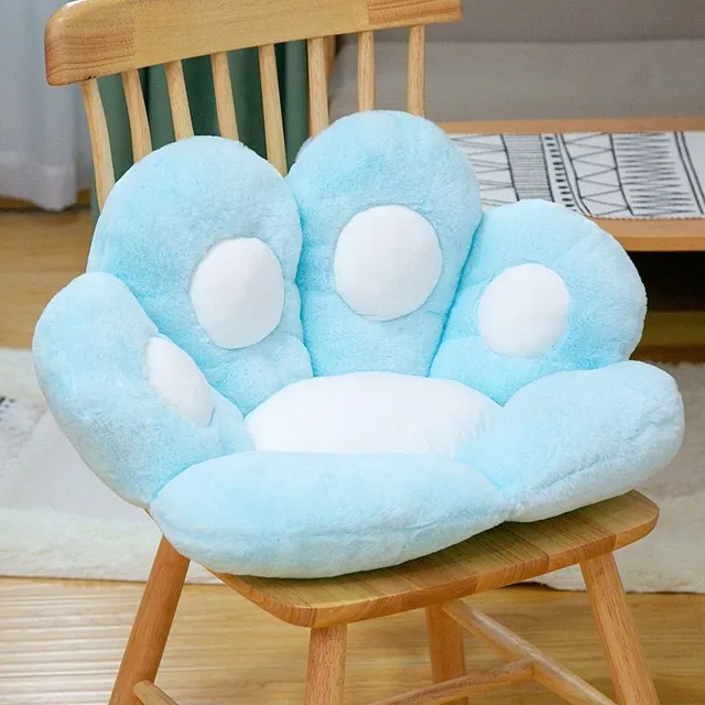 Cute plush armchair in the shape of a bear paw