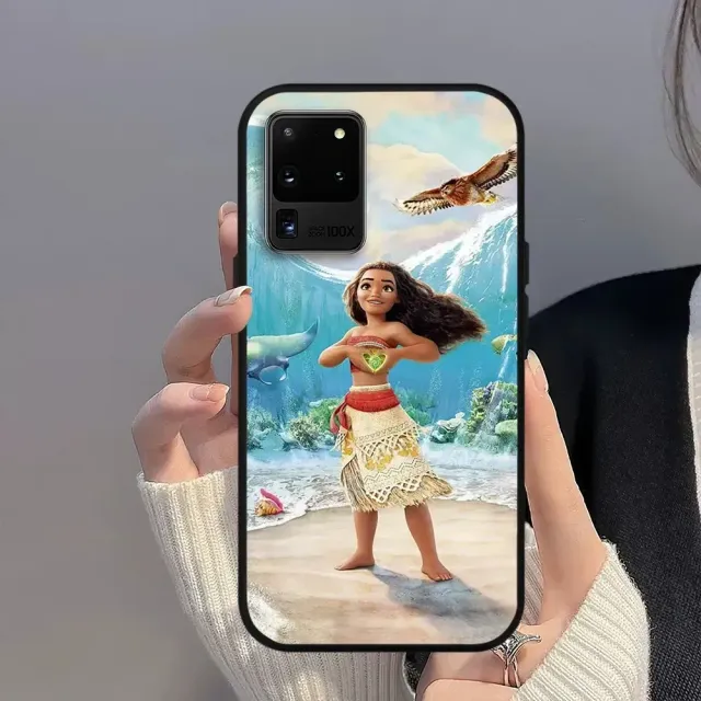 Coque en silicone de luxe pour téléphones Samsung avec des motifs des personnages préférés du film Vaiana 2