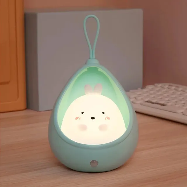 Children's LED night light with animal-shaped motion sensor - USB charging