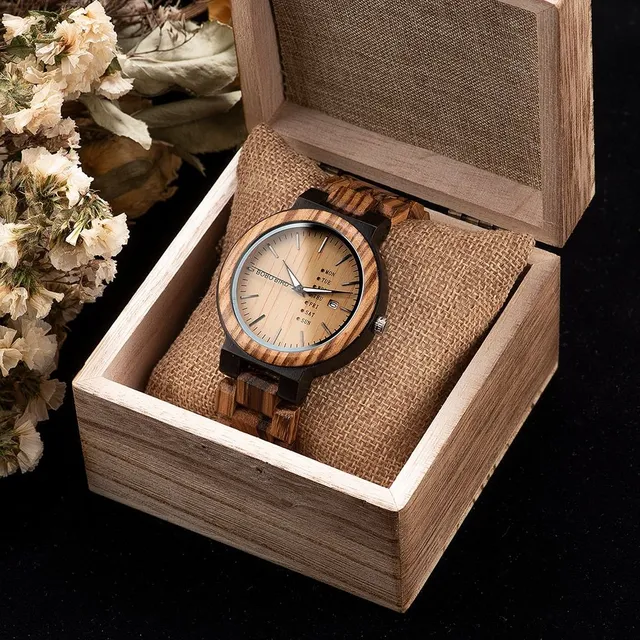 Reloj de madera moderno para hombre HIT