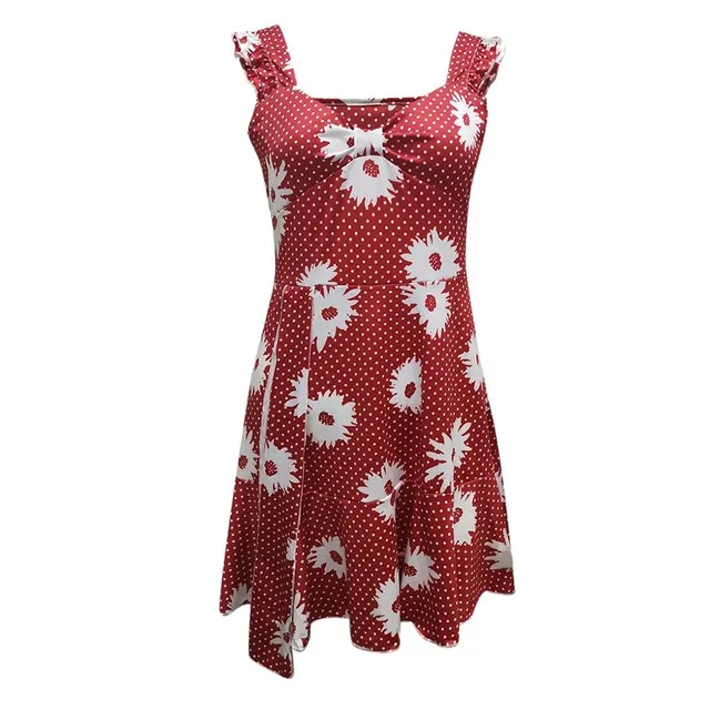 Ruffled summer dress with floral print