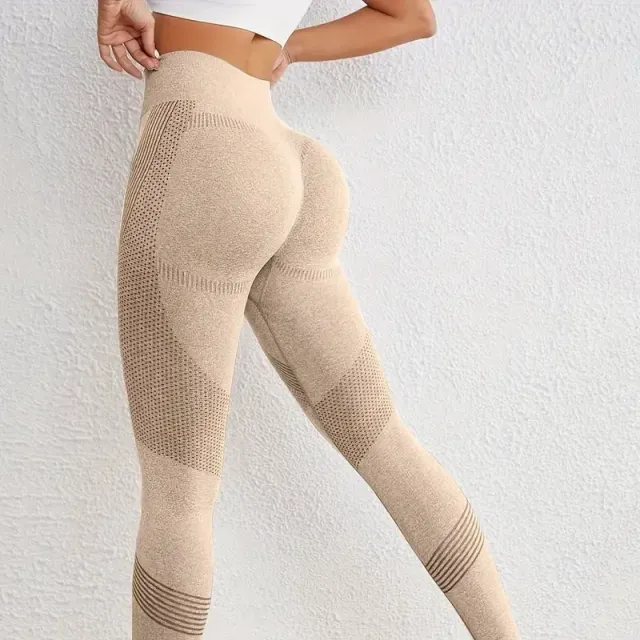 Women's sports leggings with high elasticity and quick-drying material