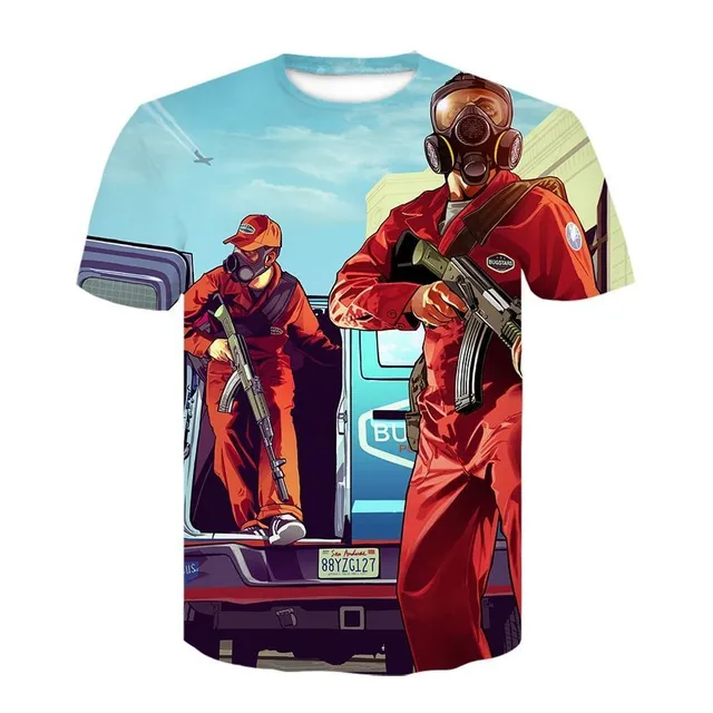 Men's and boys' shirts with Grand Theft Auto 5 prints XXS DT-397