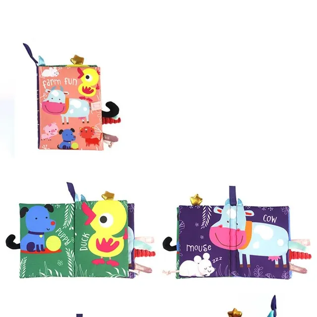 Children's educational cloth book with animals