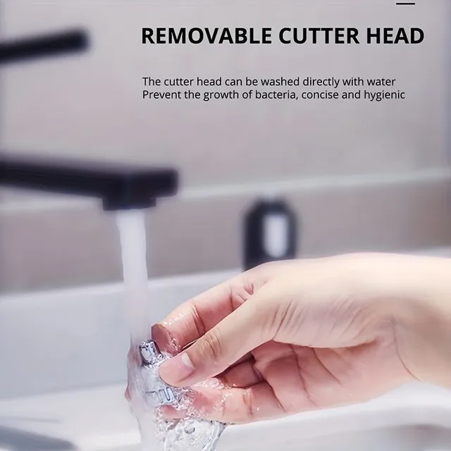 Elegant painless mini hair clipper in nose and ears, USB charging, washable