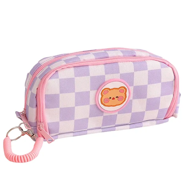 Pencil case cu carouri P3586