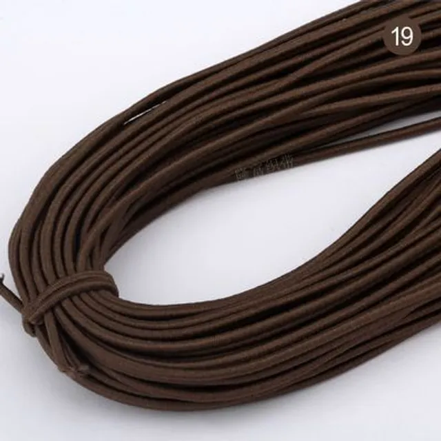 Elastic rubber in various colours - width 2 mm