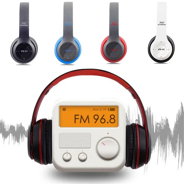 Stylowe słuchawki bluetooth/bezprzewodowe z przyciskami