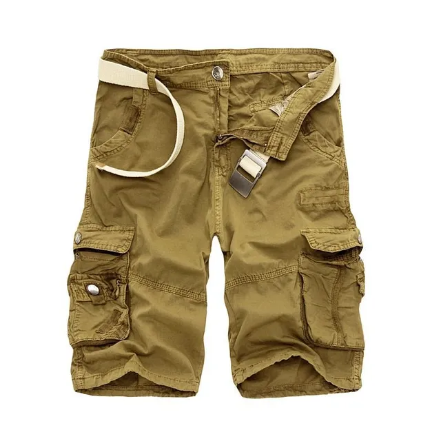 Men's cargo shorts with belt in various colours