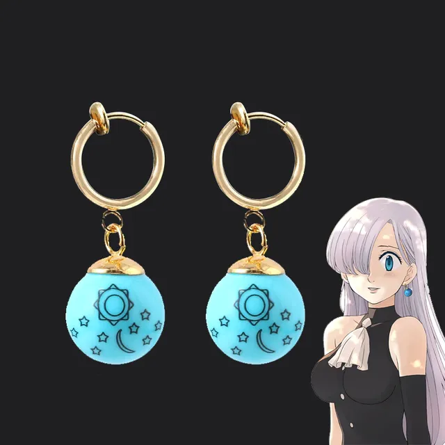 Boucles d'oreilles stylées de luxe de l'anime The Seven Deadly Sins