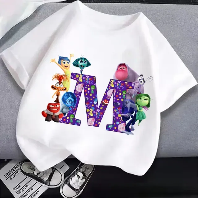 Baby T-shirt with short sleeve and letter printing and characters from a fairy tale In Head 2 - Inside Out 2