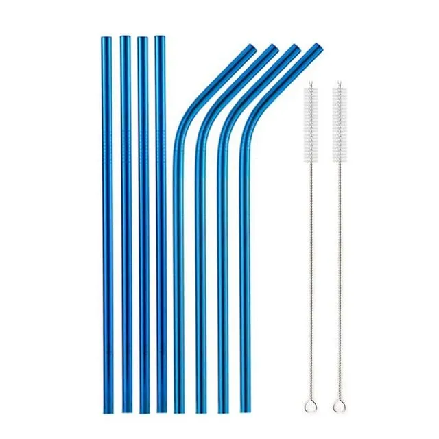 Set of metal straws 8pcs- more colours