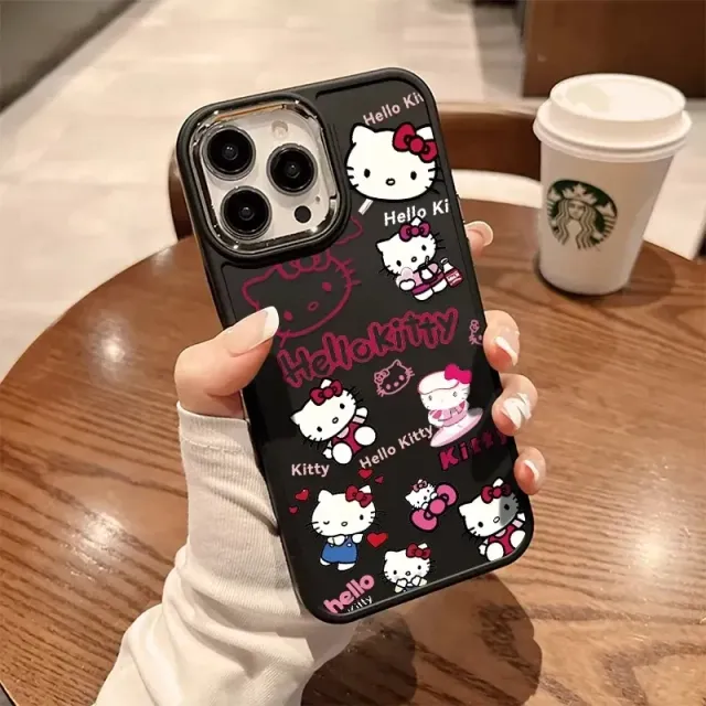 Ochranné pouzdro na telefon s Hello Kitty v designu Y2K - roztomilé pouzdro ze silikonu