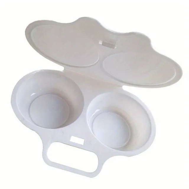 Microwave egg poacher - round plastic omelet tool