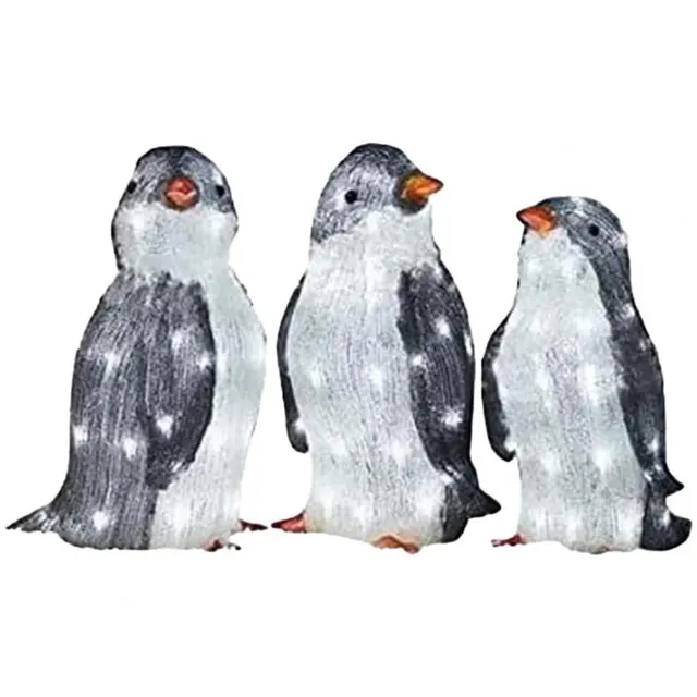 Outdoor Christmas LED Penguins - 3 pcs