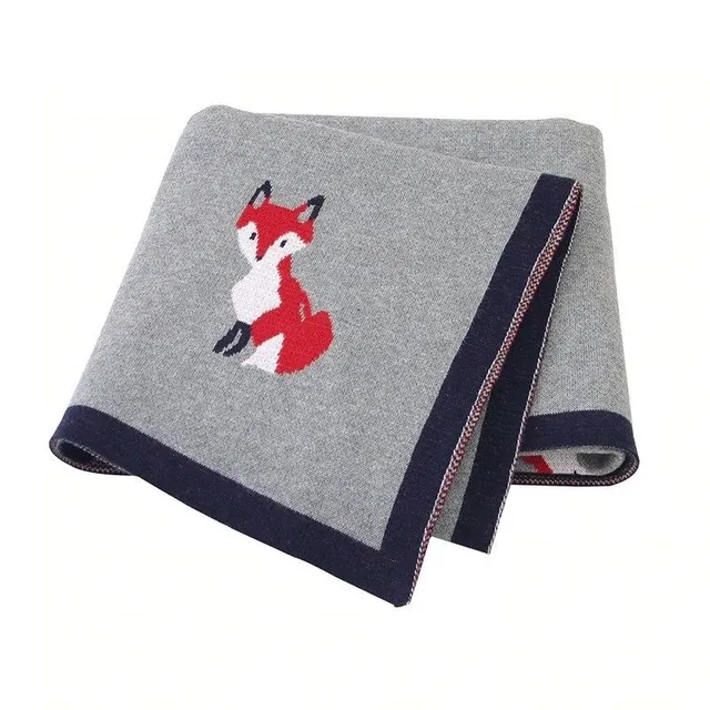 Baby blanket with fox