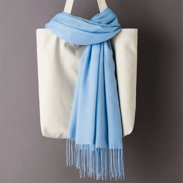 Women's monochrome cashmere scarf