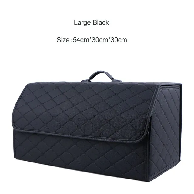 Auto Trunk Organizer Box Large Capacity Auto Multiuse Tools Storage Bag Stowing Tidying Leather Folding For Emergency Storage Box