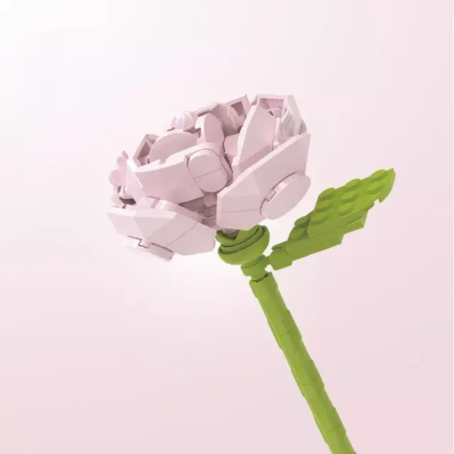 Originální květina k valentýnu ze stavebnice