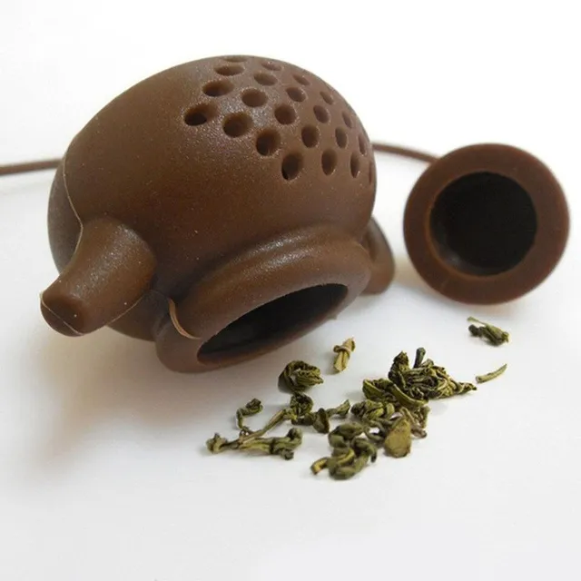 Silikónové vrecko na sypaný čaj v tvare čajníka