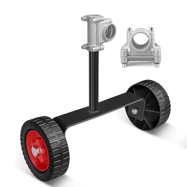 Support wheel for lawnmower with adjustable height for ease of work