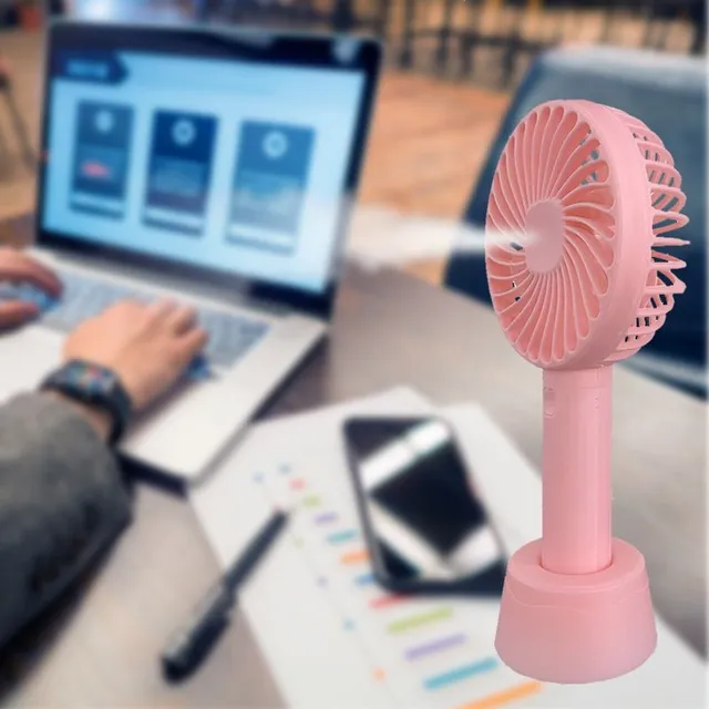 Useful hand fan for hot summer days in trendy pastel colors - more variants