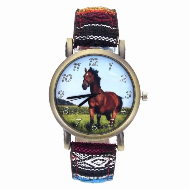 Children's watch with horse motif