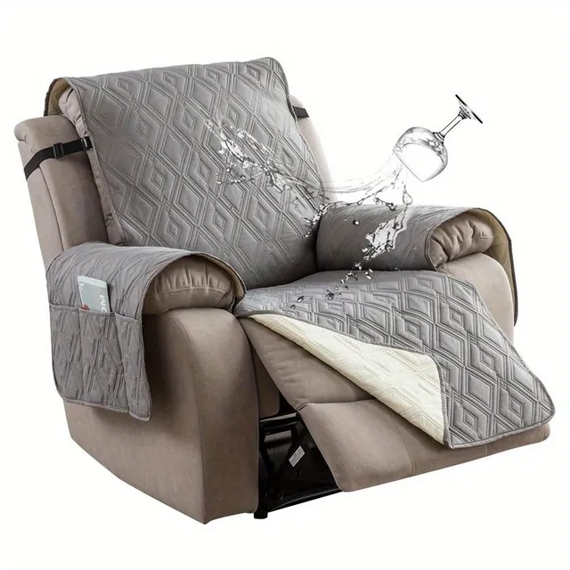 Housse imperméable pour fauteuil avec fonction de relaxation, antidérapante avec poche, housse lavable pour fauteuil/meubles, adaptée aux animaux de compagnie