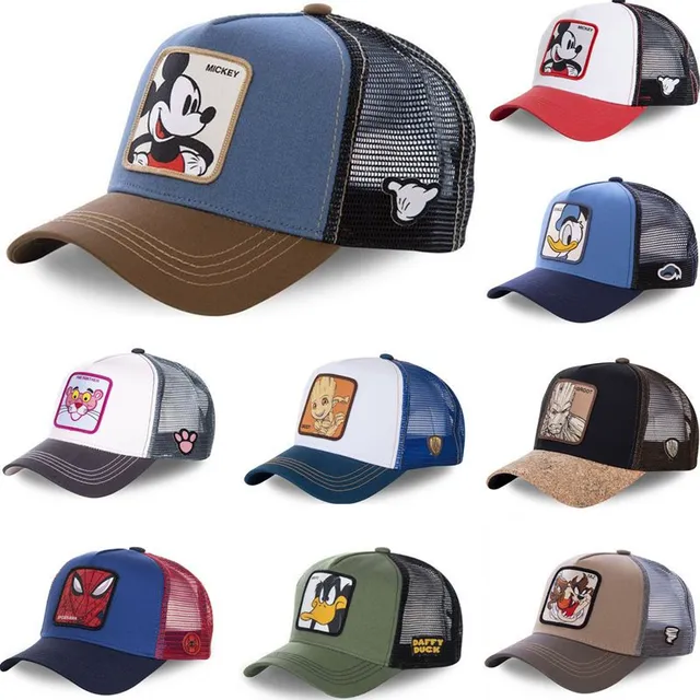 Fashionable unisex baseball cap with animated heroes patch
