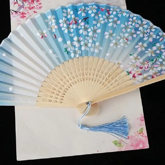 Japanese fan with floral motif