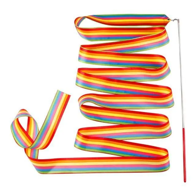 Panglică de gimnastică colorată, 4 m