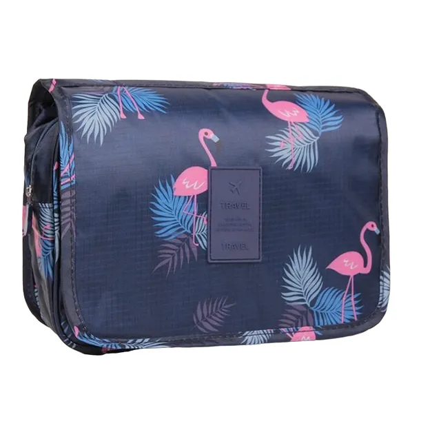 Hinged cosmetic bag